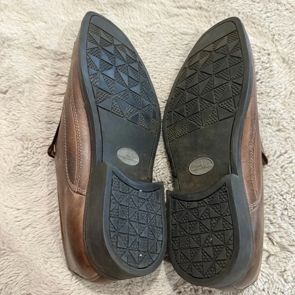 Sandro Moscoloni LIndsey Brown Latego Leather‎ Loafer Shoes Mens Sz 14D Brazil